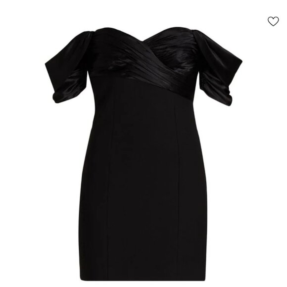 Cinq à Sept Sibyl Off-The-Shoulder Mini Dress in Black NWT - Picture 5 of 12